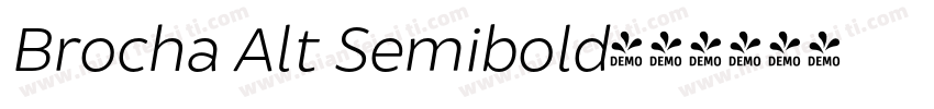 Brocha Alt Semibold字体转换